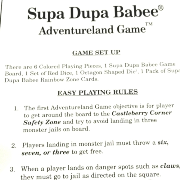 CASTLEBERRY TOYS SUPA DUPA BABEE VINTAGE BOARDGAME - Picture 7 of 9